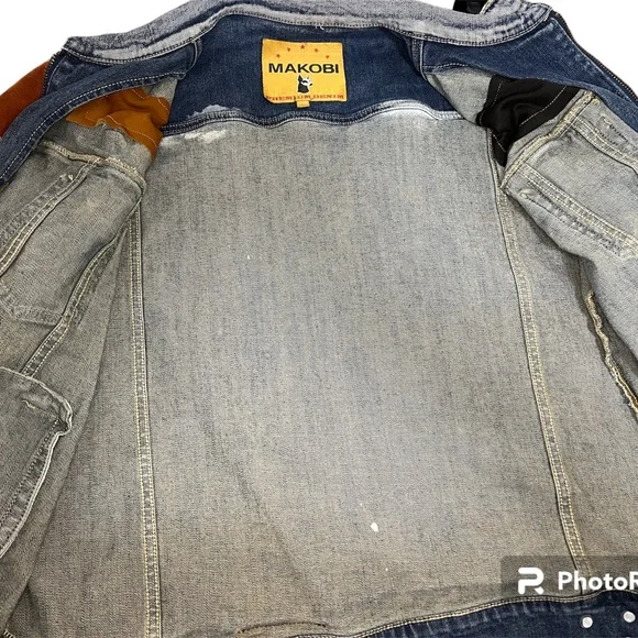 Makobi Jean Jacket With Suede Arms - Picture 10 of 11